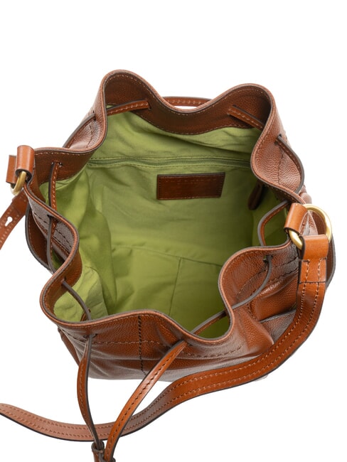 LETIZIA Leather bucket bag BROWN - Women&rsquo;s Bags