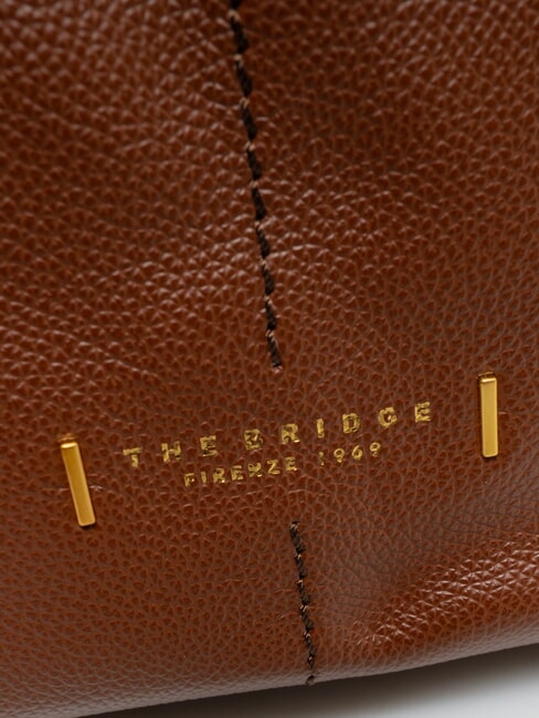 LETIZIA Leather bucket bag BROWN - Women&rsquo;s Bags