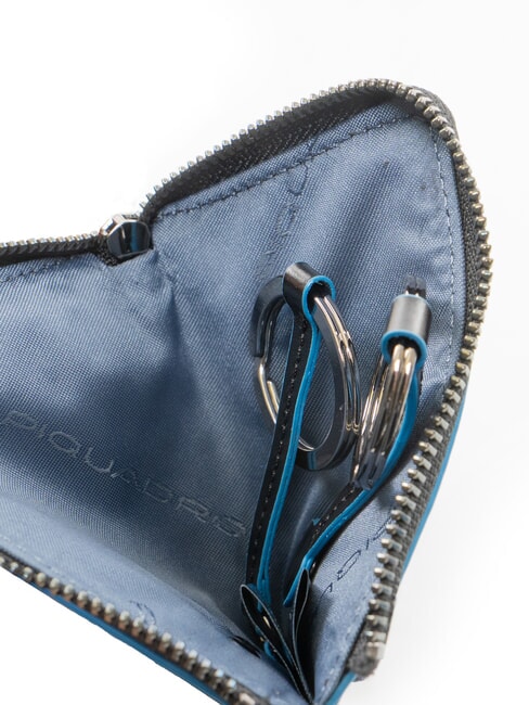 BLUE SQUARE Leather key case blue - Key holders