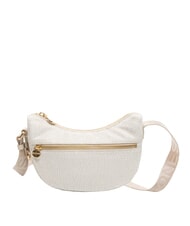 BORBONESE HOBO LUNA MINI ECO LINE Shoulder bag white cotton - Women&rsquo;s Bags - 3