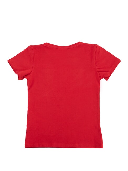 KIDS Cotton T-shirt with print and rhinestones chili red - Child T-shirt