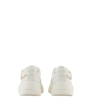 ARMANI EXCHANGE A|X Chain  Leather sneakers off white+off white - Women&rsquo;s shoes - 3