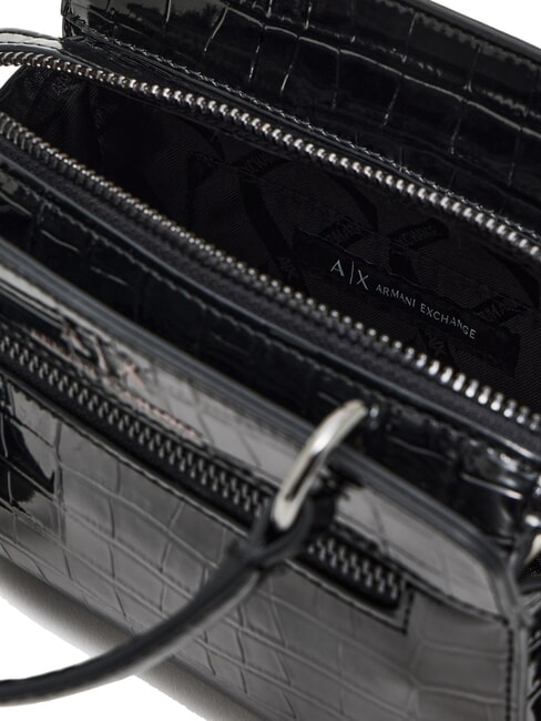 A|X CROCO Micro Handbag, with shoulder strap black - Women&rsquo;s Bags
