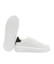 LOVE MOSCHINO ECLIPSE 50 Leather sneakers White black - Women&rsquo;s shoes - 5