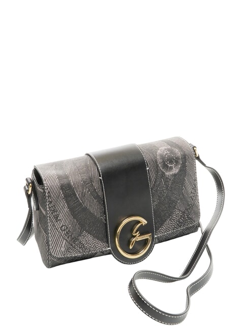 PLANETARIUM Shoulder bag with flap monochrom lt grey/black - Women&rsquo;s Bags