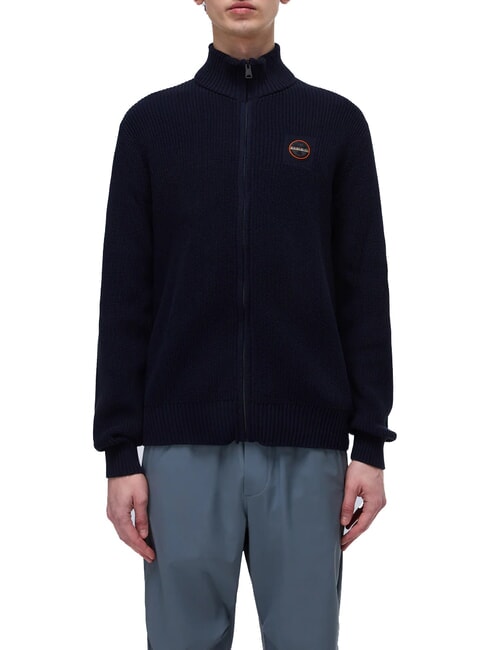 D-PRADO Full Zip Sweater blu marine - Men's Sweaters