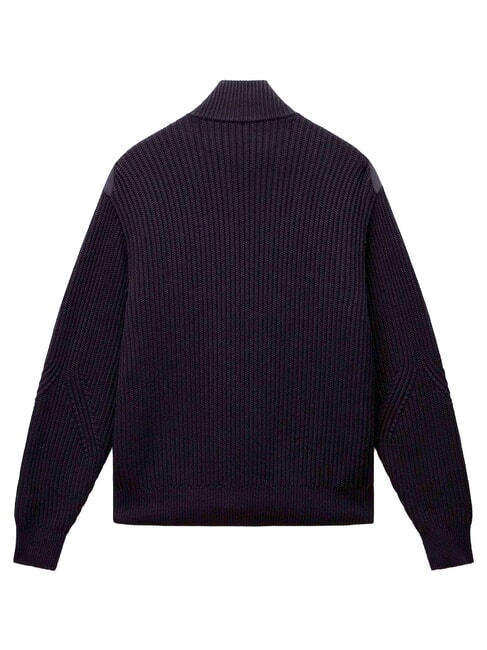 D-PRADO Full Zip Sweater blu marine - Men's Sweaters