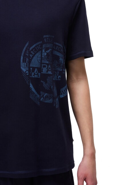 S-VANNI Cotton T-Shirt blu marine - T-shirt