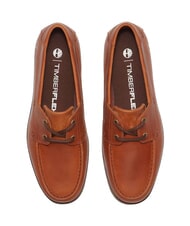 TIMBERLAND GRAFTON BAY Leather sailing shoes dark orange full grain - Men&rsquo;s shoes - 4
