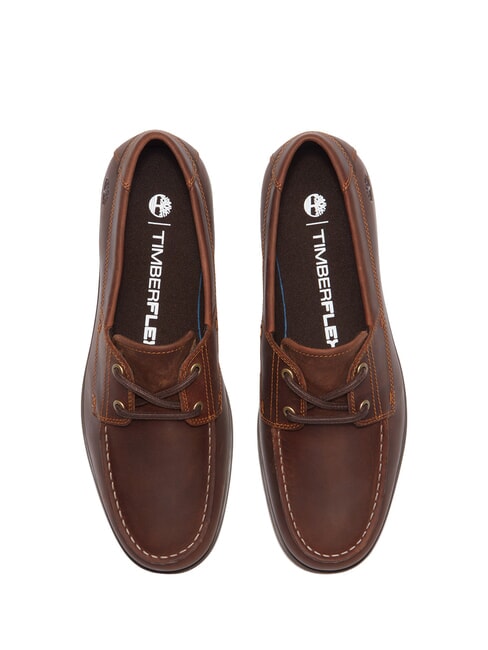 GRAFTON BAY Leather sailing shoes medium brown full grain - Men&rsquo;s shoes