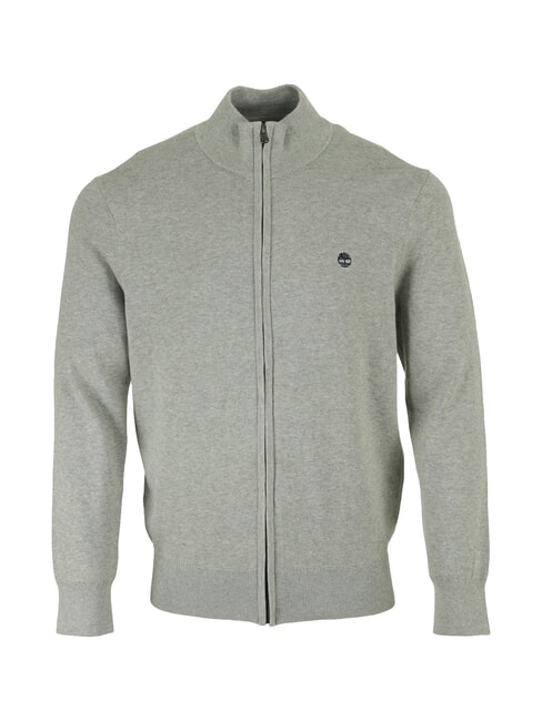 WILLIAMS RIVER Zip-up sweater medium gray heather - Men's Sweaters