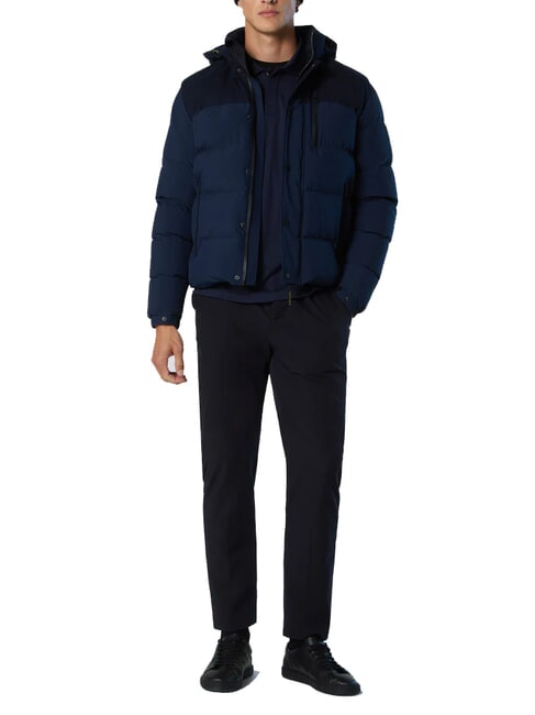 NORTH TECH Hooded jacket navy blue - Men's down jackets