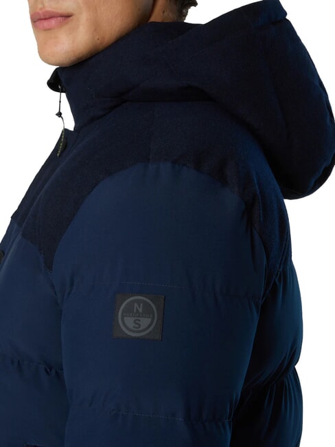 NORTH TECH Hooded jacket navy blue - Men's down jackets