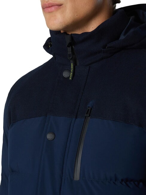 NORTH TECH Hooded jacket navy blue - Men's down jackets