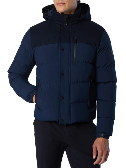 NORTH TECH Hooded jacket navy blue - Men's down jackets