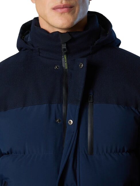 NORTH TECH Hooded jacket navy blue - Men's down jackets
