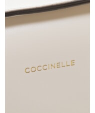 COCCINELLE MALETA CALF Mini shoulder bag, in leather white - Women&rsquo;s Bags - 3