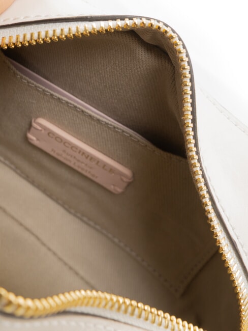 MALETA CALF Mini shoulder bag, in leather white - Women&rsquo;s Bags