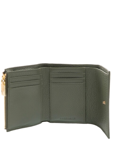 METALLIC SOFT  Small leather wallet seaweed - Women&rsquo;s Wallets