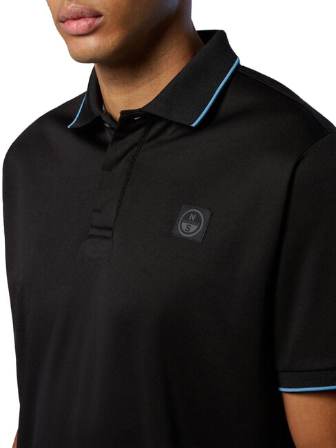 NORTH TECH Casual short-sleeved polo shirt black - Polo shirt
