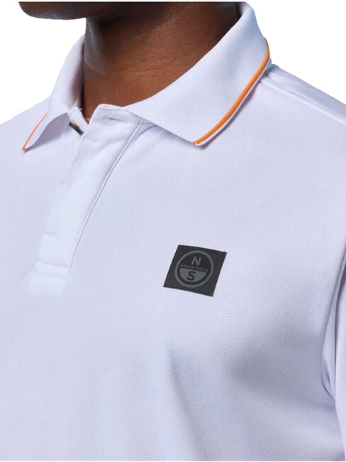 NORTH TECH Casual short-sleeved polo shirt white - Polo shirt