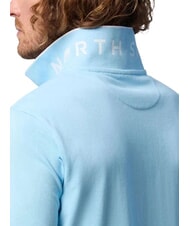 NORTH SAILS COLLAR STRIPED Short-sleeved cotton polo soft blue - Polo shirt - 3