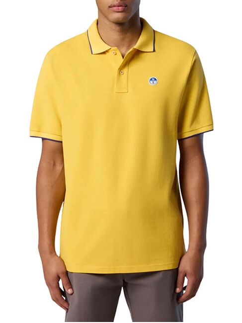 COLLAR STRIPED Short-sleeved cotton polo Samoan sun - Polo shirt