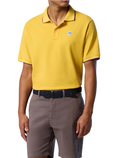 COLLAR STRIPED Short-sleeved cotton polo Samoan sun - Polo shirt