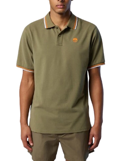 CORE Short-sleeved cotton polo shirt deep green - Polo shirt