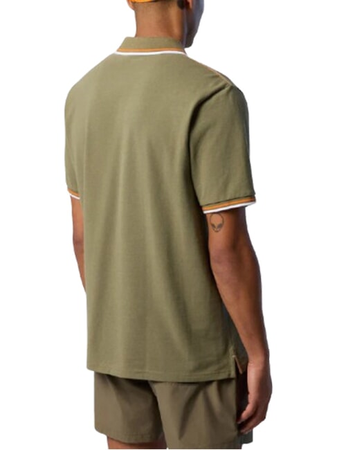 CORE Short-sleeved cotton polo shirt deep green - Polo shirt