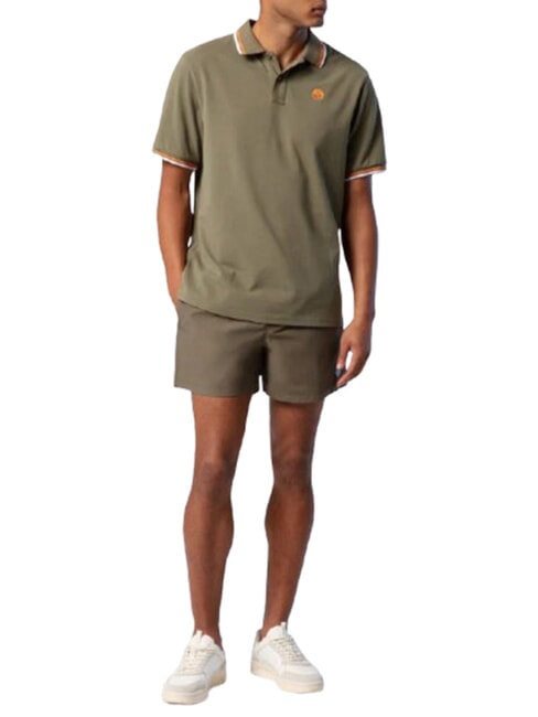CORE Short-sleeved cotton polo shirt deep green - Polo shirt