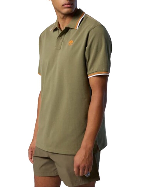 CORE Short-sleeved cotton polo shirt deep green - Polo shirt