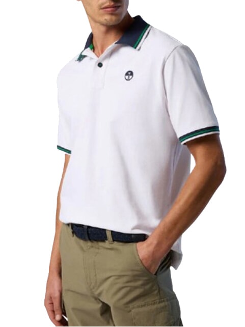 CORE Short-sleeved cotton polo shirt white - Polo shirt