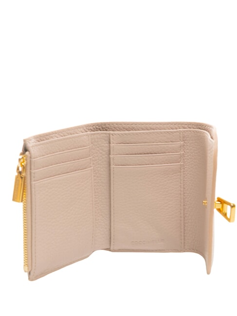 MAGIE Medium hammered leather wallet rosette - Women&rsquo;s Wallets