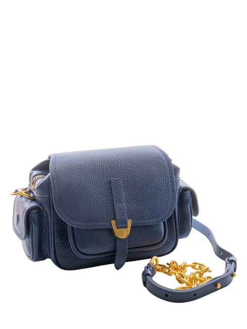 CAMPUS  Mini shoulder bag, in leather royal blue - Women&rsquo;s Bags