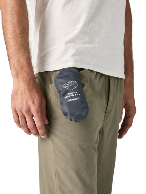 TERRAVIA MINI Small foldable pouch patchwork: gumtree green - Hip pouches