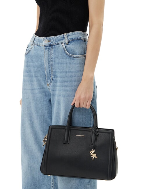 LAILA Leather handbag with shoulder strap black - Women&rsquo;s Bags