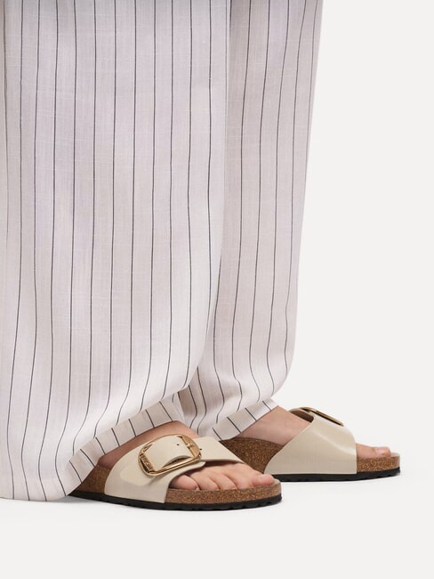 MADRID BIG BUCKLE Leather sandals shine oyster - Women&rsquo;s shoes