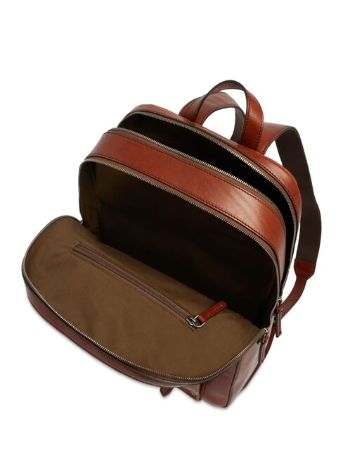GALILEO Leather backpack Brown / Ruthenium - Backpacks & School and Leisure