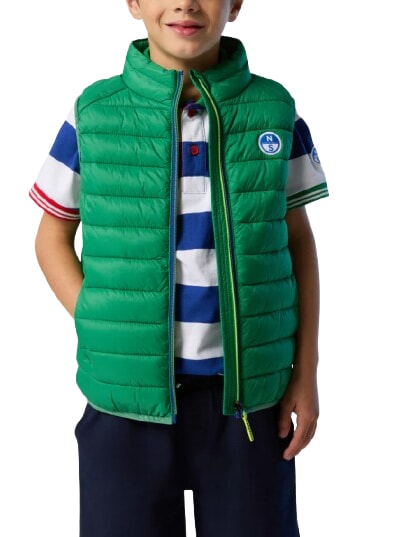 EXPLORER Unisex sleeveless down jacket green bee - Baby Jackets