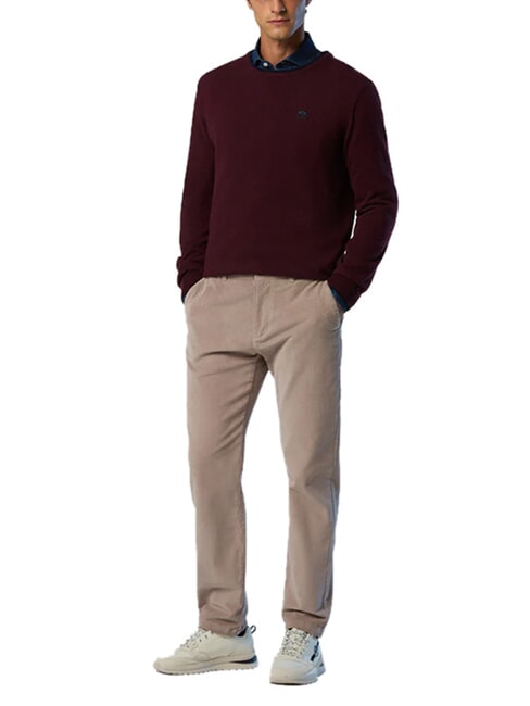 N|S Crew neck sweater Bordeaux - Men's Sweaters