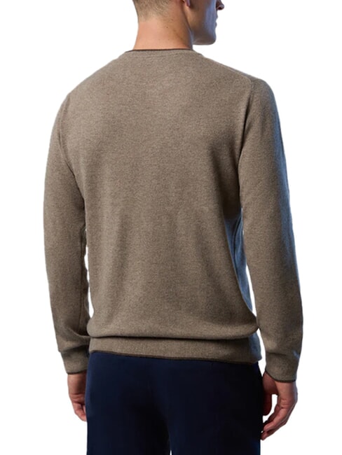 N|S Crew neck sweater walnut melange - Men's Sweaters