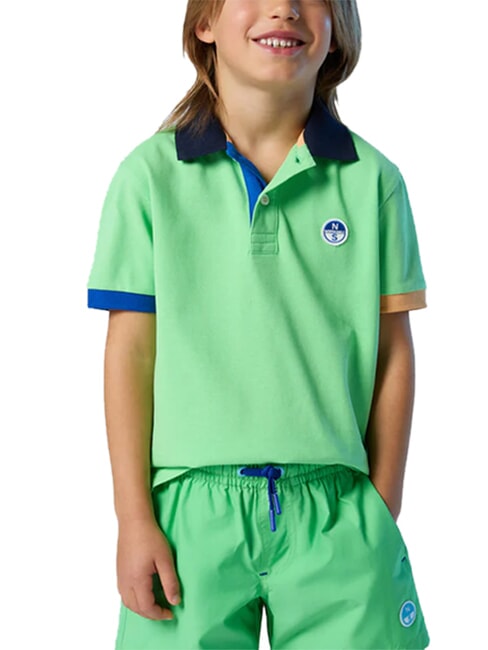 BASIC Volleyball-style beach boxer shorts summer green - Children's Swimwear