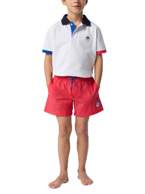 BASIC Volleyball-style beach boxer shorts psycho red - Children's Swimwear