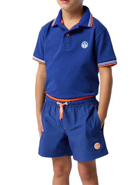 BASIC Volleyball-style beach boxer shorts electric blue - Children's Swimwear