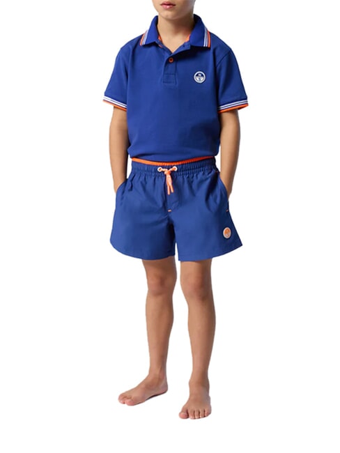 BASIC Volleyball-style beach boxer shorts electric blue - Children's Swimwear
