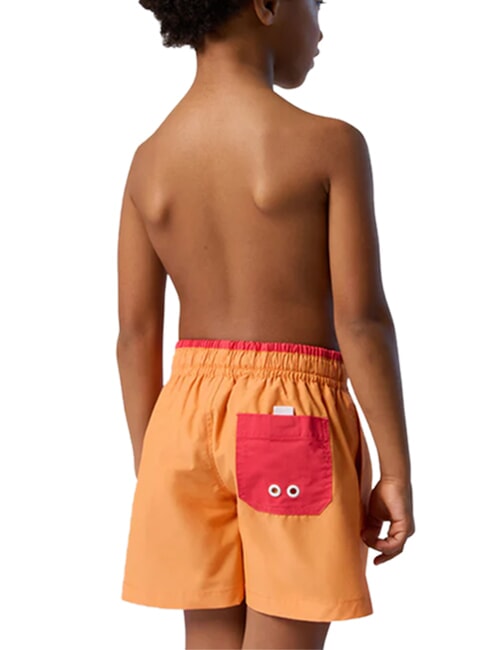 BASIC Volleyball-style beach boxer shorts light orange - Children's Swimwear