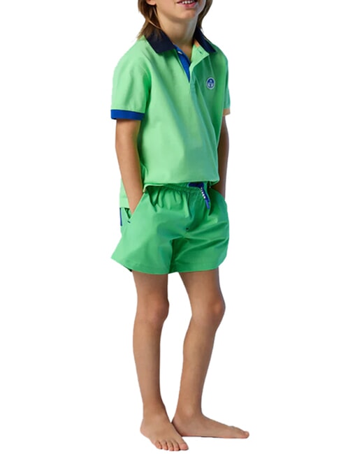 BASIC Volleyball-style beach boxer shorts summer green - Children's Swimwear