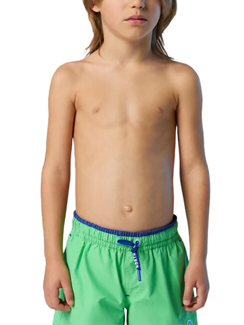 BASIC Volleyball-style beach boxer shorts summer green - Children's Swimwear