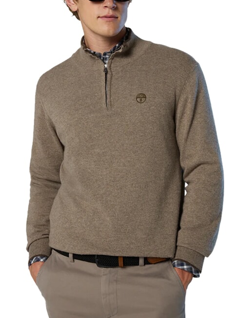 CORE Half-zip sweater fossil melange - Men's Sweaters